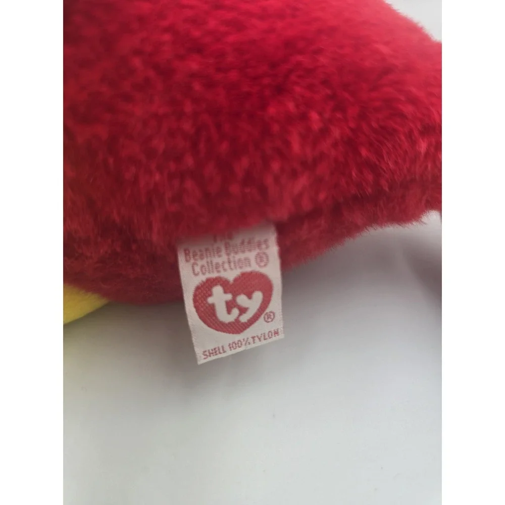 Ty Beanie Buddies Jabber The Parrot Large 11 inch Plush Toy Red Blue Green‎ 1999